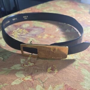 St. John Black Leather Belt